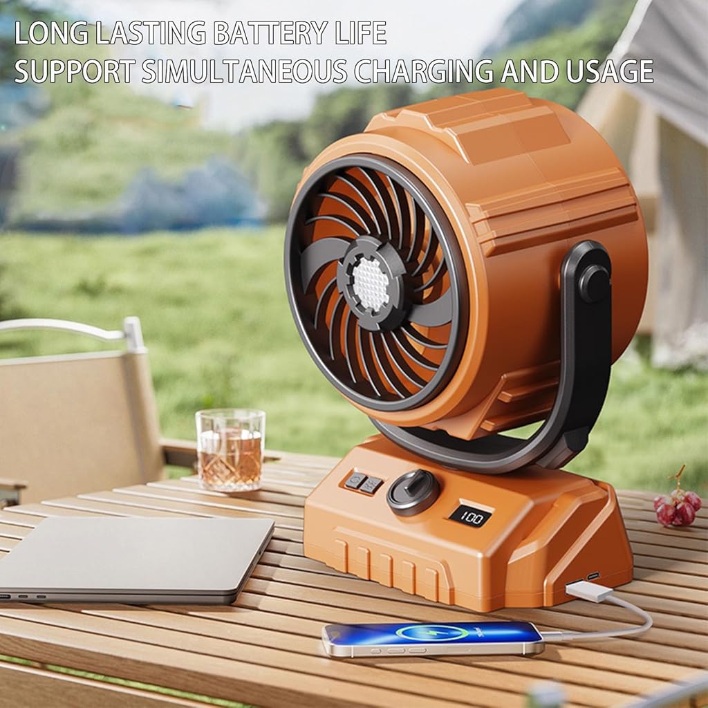 Verilux® 3 in 1 Table Fan with Night Light, 270°Automatic Oscillating Head and 300°Manual Flip, Desktop Fan with 100 Digital Speed Adjustable, with Clip and Power Bank for Home, Office, Camping Verilux® 3 in 1 Table Fan with Night Light, 270°Automatic Oscillating Head and 300°Manual Flip, Desktop Fan with 100 Digital Speed Adjustable, with Clip and Power Bank for Home, Office, Camping